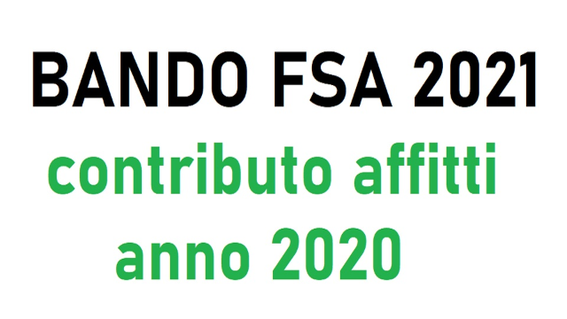 Bando del Fondo Sostegno Affitti 2021 (per affitti anno 2020)
