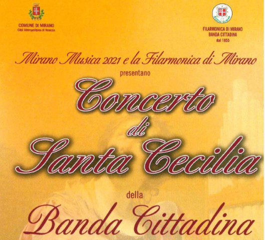 Concerto di Santa Cecilia della Banda Musicale di Mirano giovedì 25