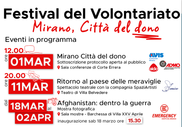 Festival del Volontariato “Mirano Città del Dono”