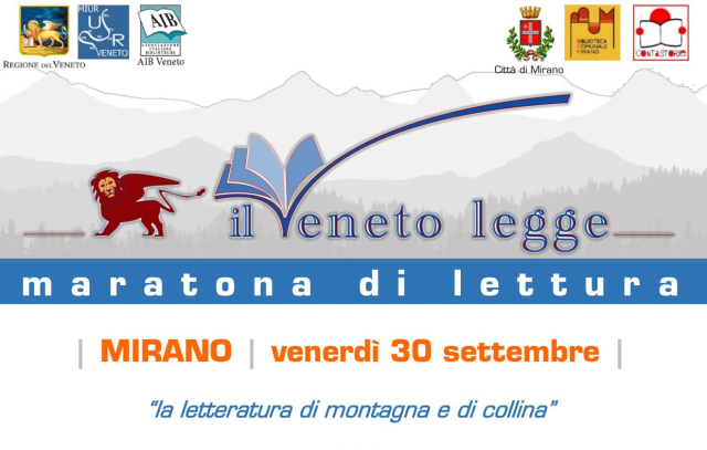 Programma della maratona di lettura “Il Veneto Legge” del 30/09