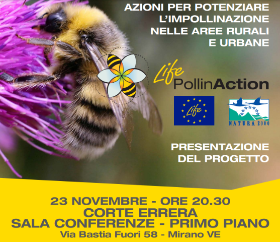 Presentazione del progetto europeo LIFE PollinAction il 23 novembre