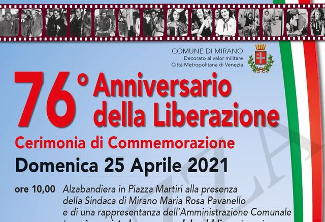 25 Aprile: 76° anniversario della Liberazione