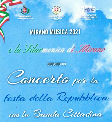  2 giugno Festa della Repubblica: Costituzione ai diciottenni e concerto della Filarmonica di Mirano